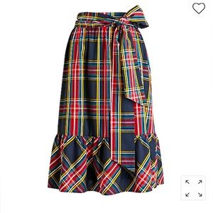 J Crew Stewart Tartan Plaid Big Bow Skirt Plus Size 18